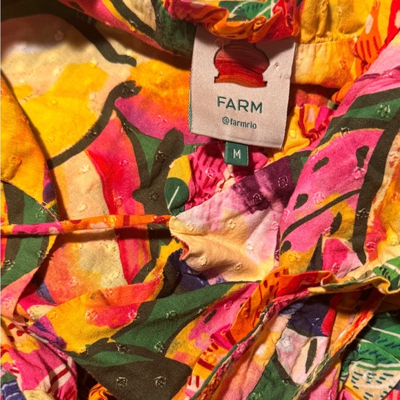 🌴Farm Rio Mixed Prints Tiered Tropical Maxi Dress - Picture 4 of 9